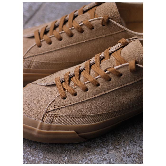 アサヒ ASAHI ベルテッド ロー スウェード スニーカー ベージュ ASAHI