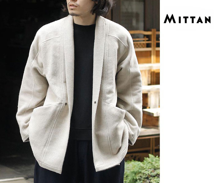 ミッタン MITTAN ウールシルクキャメル半纏ブルゾン WOOL SILK CAMEL