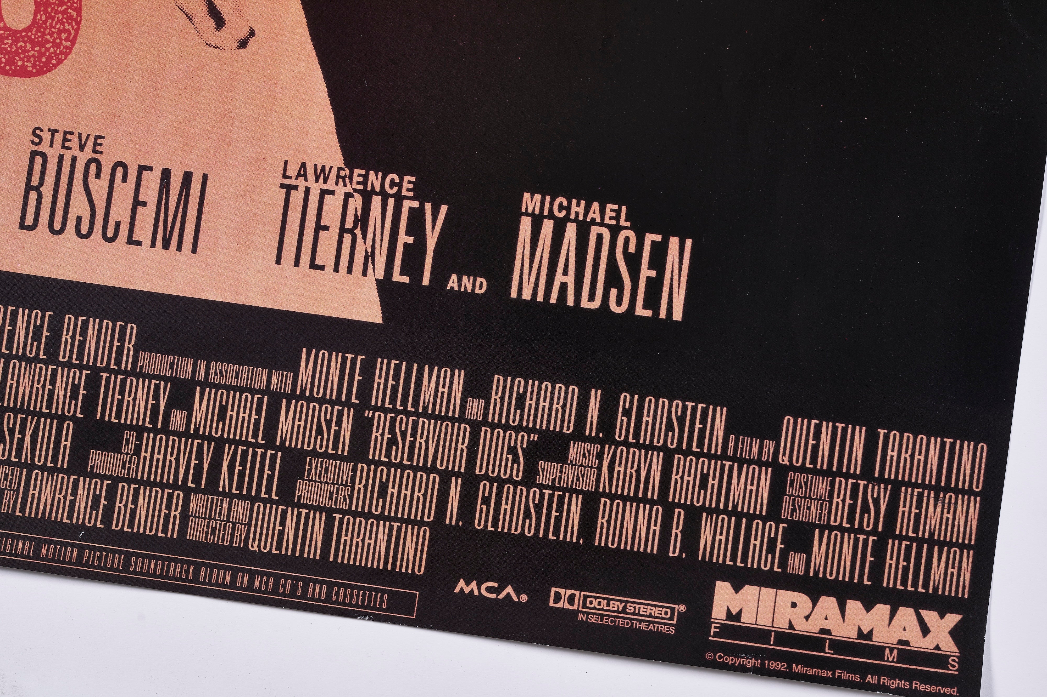 限定10枚】RESERVOIR DOGS（レザボア・ドッグス） 1992 (Vertical