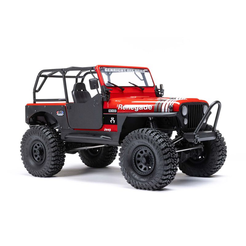 アキシャル1/10 SCX10 III ジープ CJ-7 4WD ブラシ付き RTR、レッド