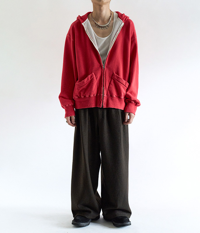 ANCELLM ZIP UP HOODIE [RED] - Fresh Service NECESSARY or