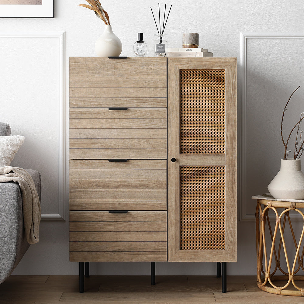 ラタン調チェストキャビネット（幅60cm） 『WEAVA ウィーヴァ』/お洒落