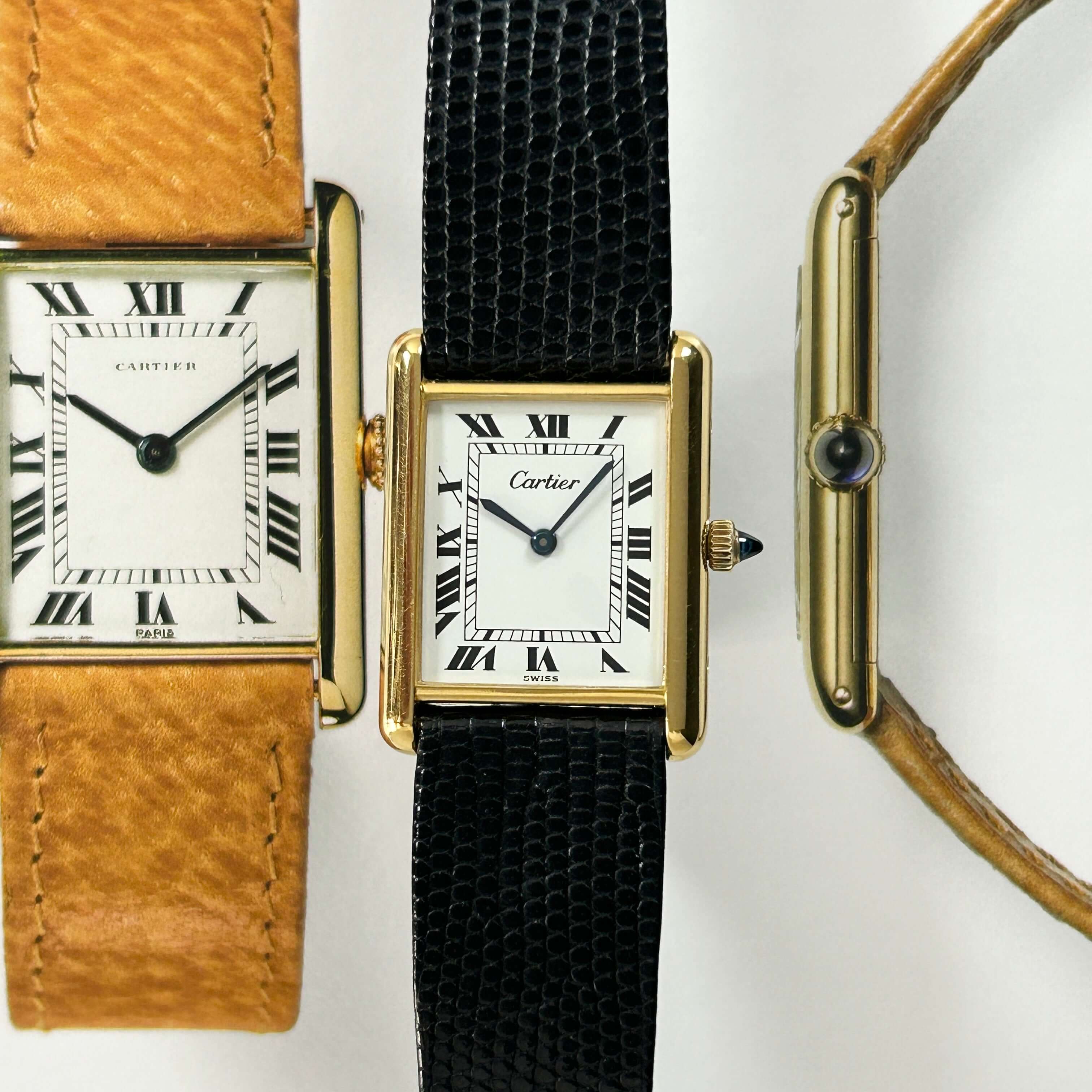 Cartier】カルティエ マストタンク LM手巻きホワイトローマ Pre-must