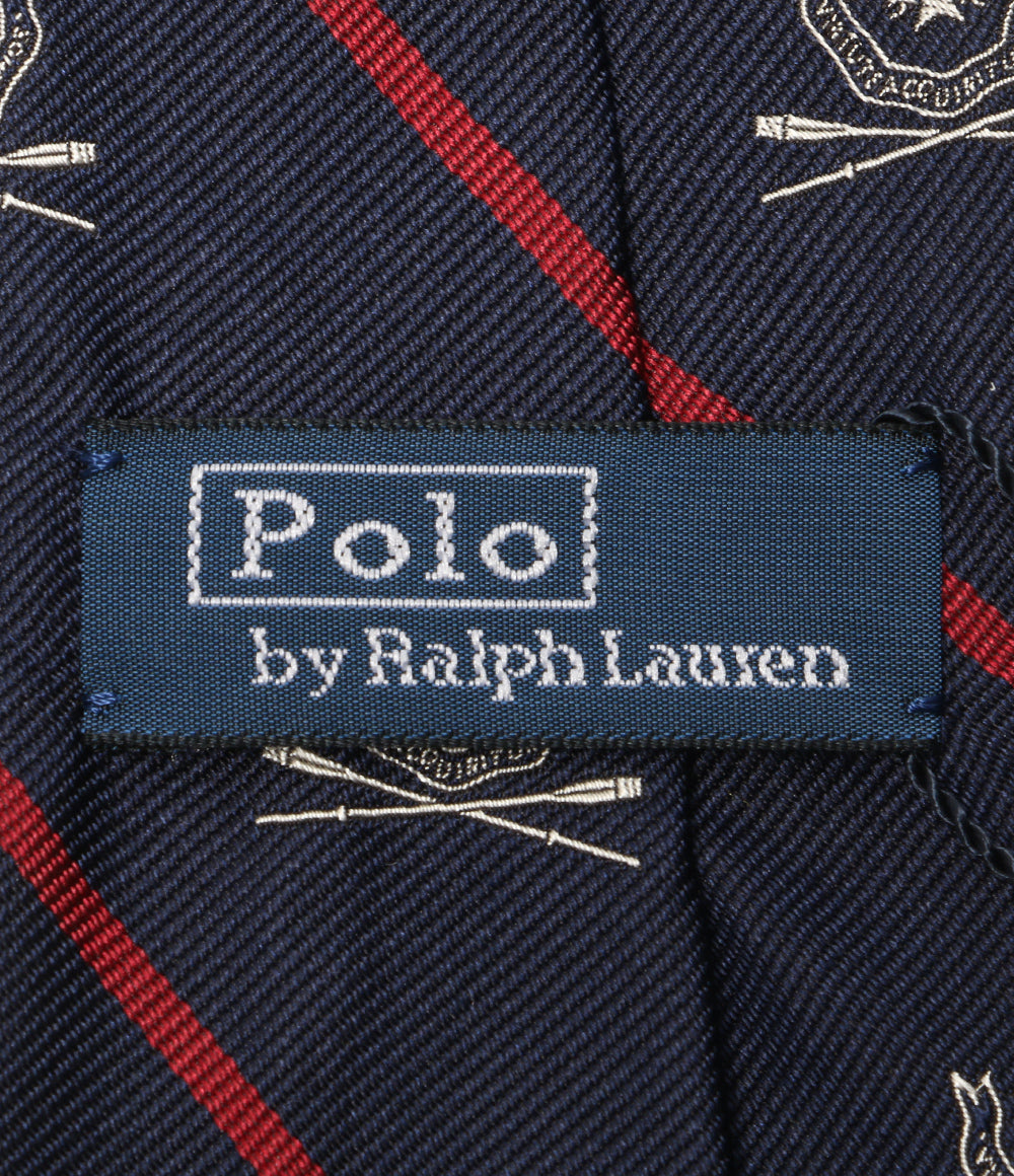美品 POLO RALPH LAUREN ネクタイ ストライプド シルク レップ クラブ