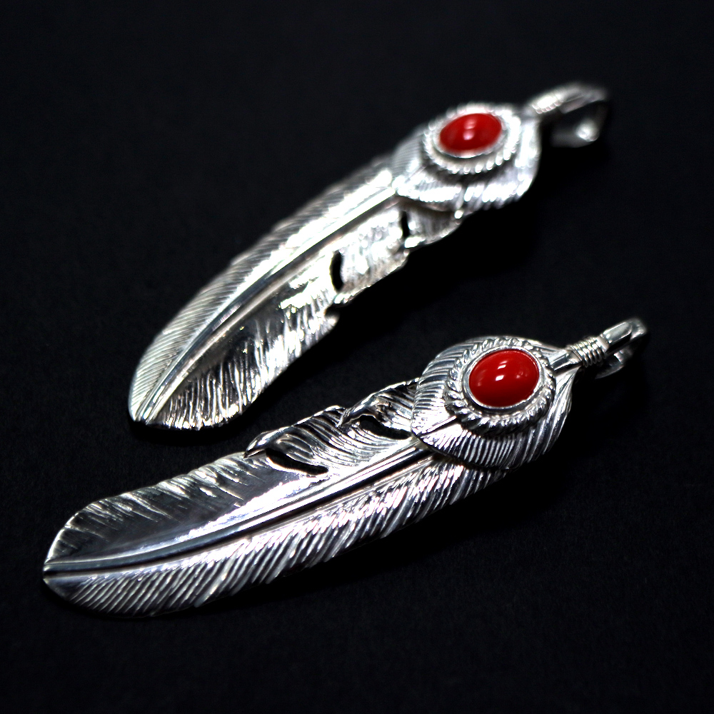 TADY&KING[ORDER ITEM]特大ハートSVフェザー銀縄赤珊瑚 特注アイテム