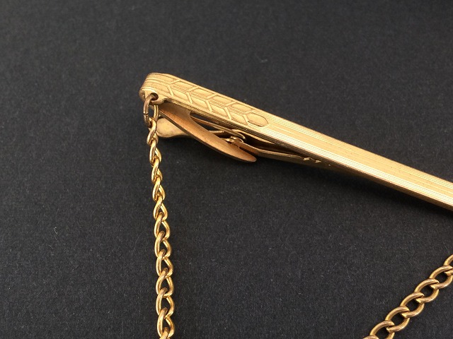 HICKOK ネクタイピン タイチェーン ゴールド USA ビンテージ