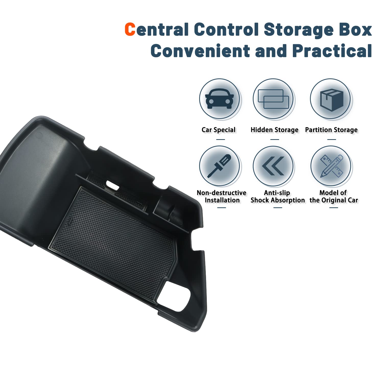 For Dodge Challenger Center Console Organizer Tray 2015-2019