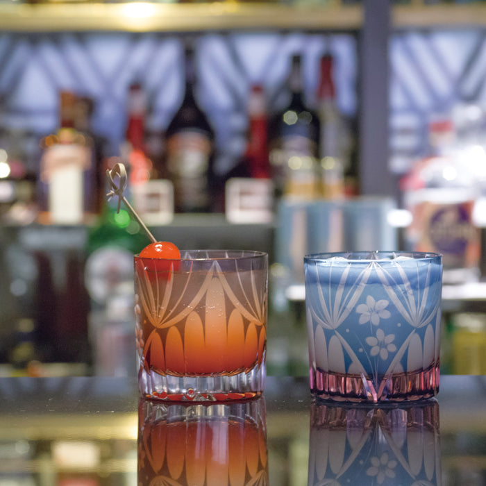 M-3067-BP 花籠文様 ミニオールド – 硝子工房 彩鳳