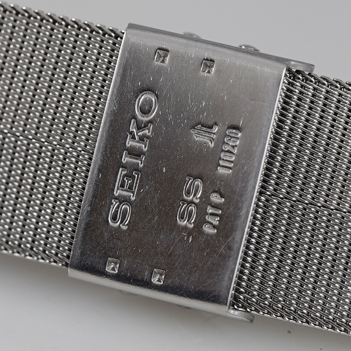 SELECT INC. [SEIKO スクエアケース オリジナル青文字盤 純正SSブレス