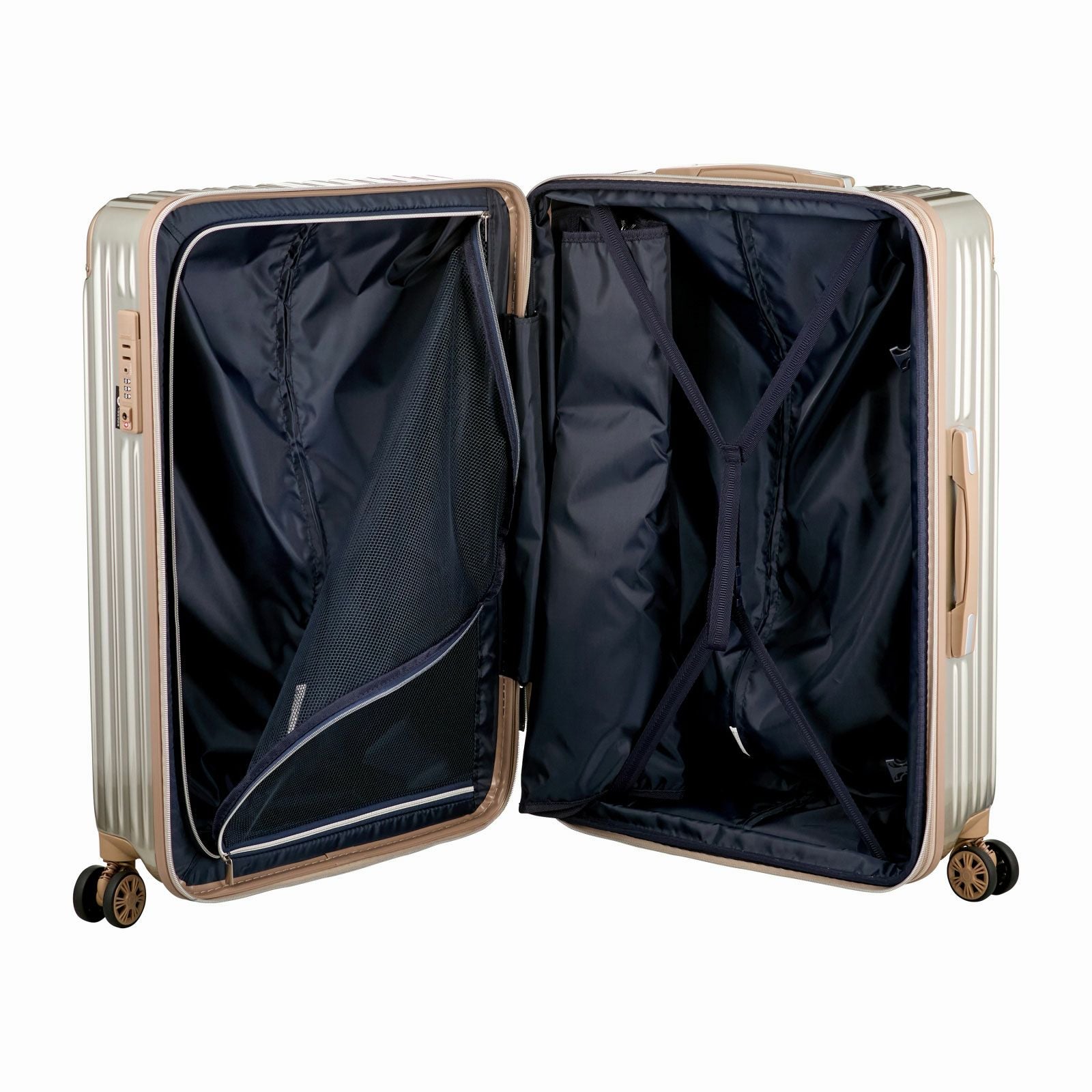 抗菌 拡張スーツケース Lサイズ ジッパータイプ TRIDENT TRI2035K-67