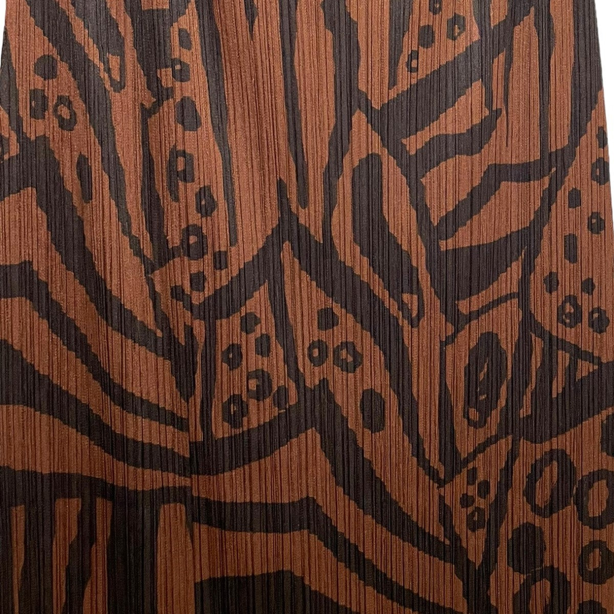 PLEATS PLEASE(プリーツプリーズ) 総柄プリーツスカート ブラウン