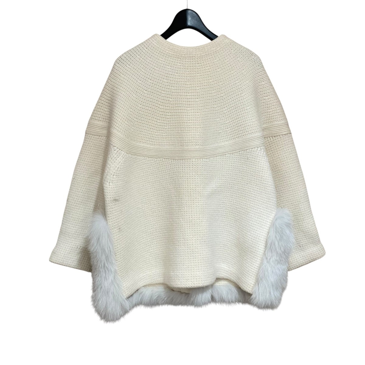 Drawer(ドゥロワー) ウールカシミヤミラノ編みフォックスファー