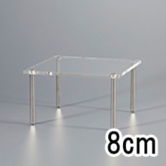 限定品】組立式アクリルテーブル【正方形／高さ8cm】