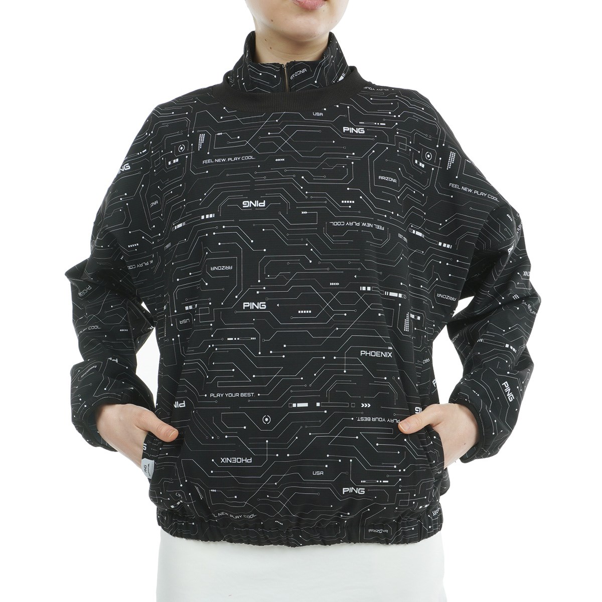 dショッピング |ピン PING リップストップ ツインブルゾン M グレー