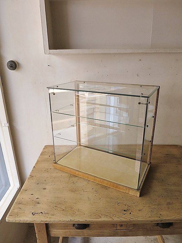 木枠付き卓上ガラスケース - 古道具＋original‐紫山‐ shizan