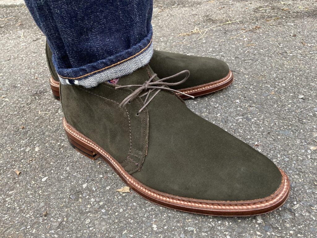 アンラインドの優しい履き心地：ALDEN スエードチャッカブーツ 14928