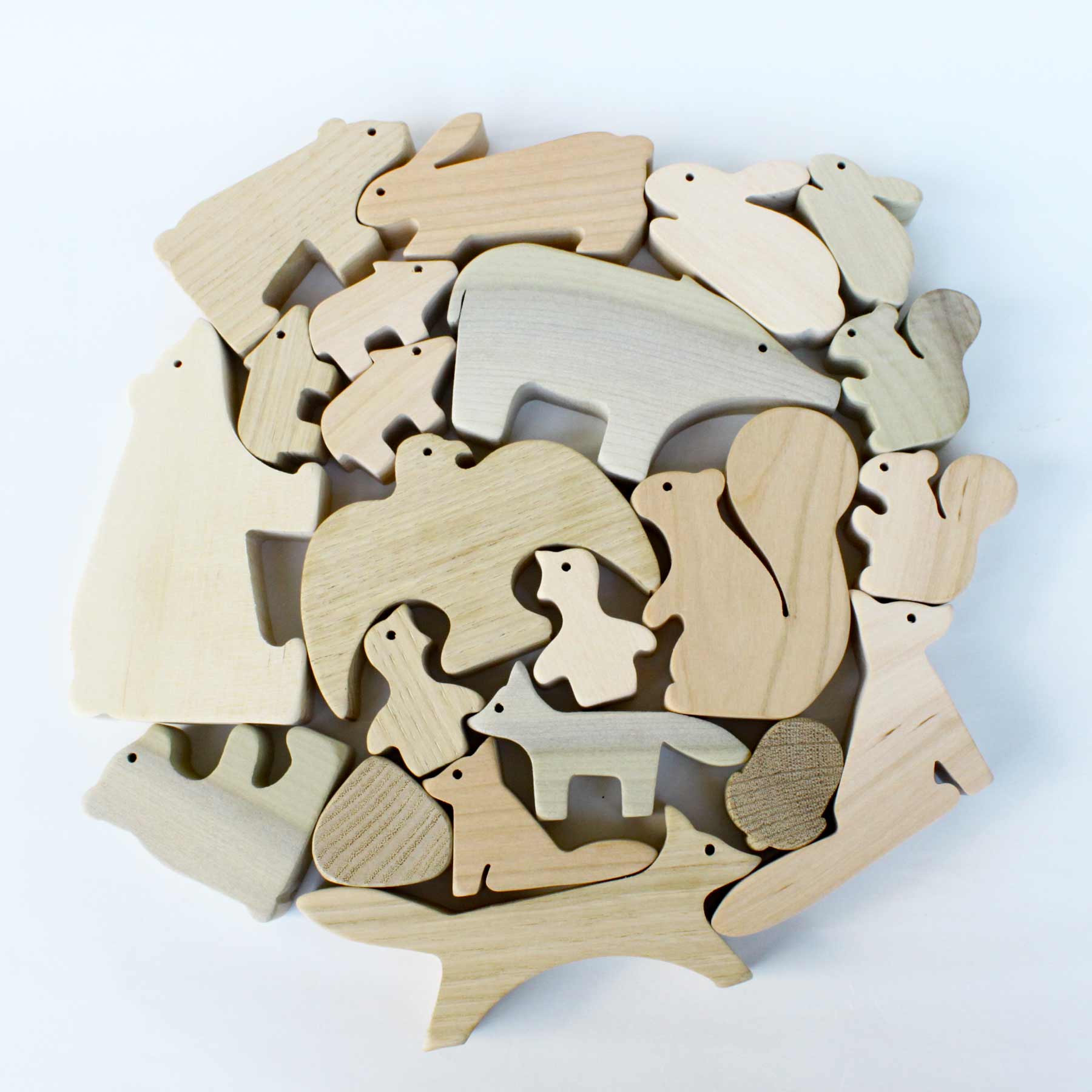 オークヴィレッジ 森のどうぶつみき 積み木 知育玩具 国産 正規品