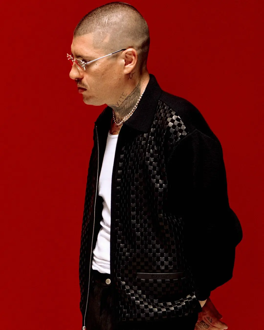 Woven Leather Zip Up Cardigan | Supreme 24fw