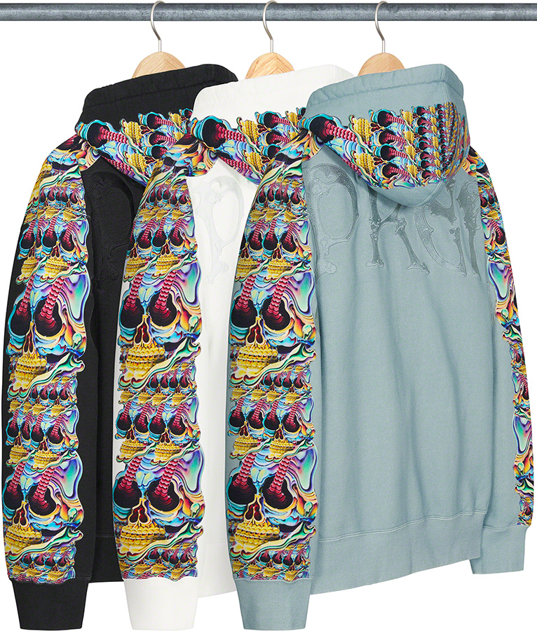 Skulls Zip Up Hooded Sweatshirt | Supreme 22fw