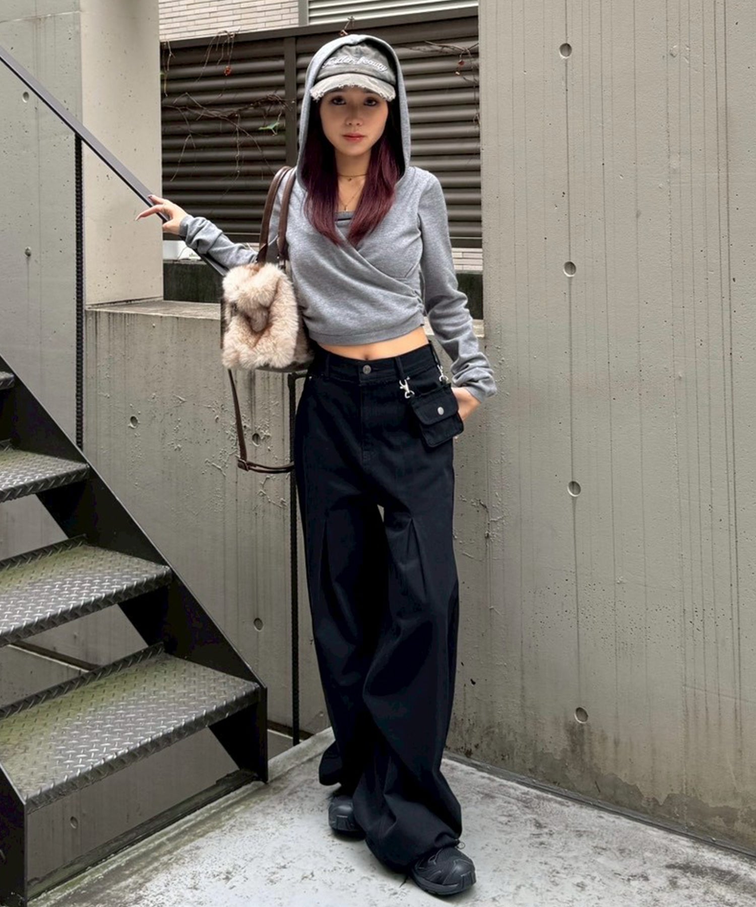 ウエストポーチカーブセンタータックパンツ｜ACLENT（アクレント）