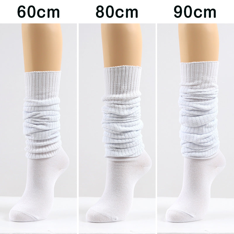 ルーズソックス 60cm丈 80cm丈 90cm丈 白 23-25cm 靴下 レディース
