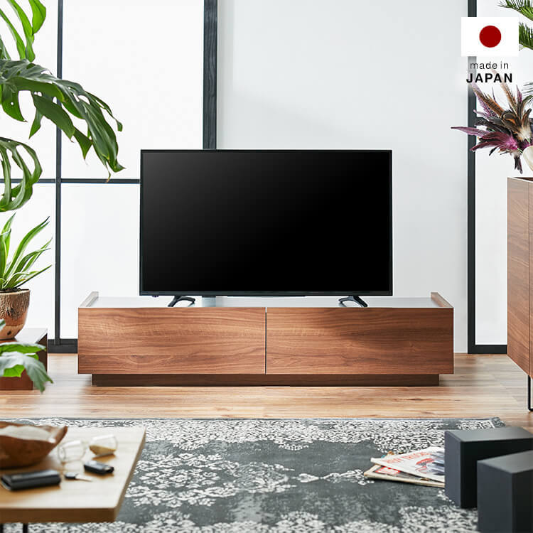 国産ローテレビ台 ステンレス天板 コードリール [幅140][日祝配送不可