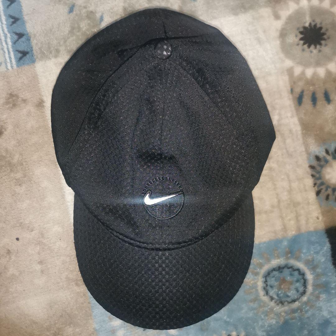 希少・台湾製】 90s NIKE キャップ 黒 スウッシュ 刺繍 ヴィンテージ