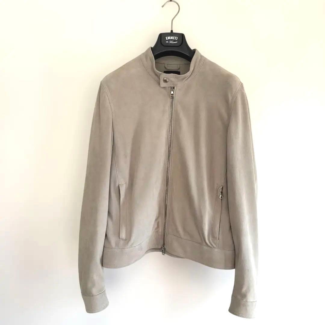 新品✨エンメティ　48 グレー　スエード　ライダースジャケット EMMETI エンメティ JOSEPH ジョセフ スエードレザー ダブルライダース