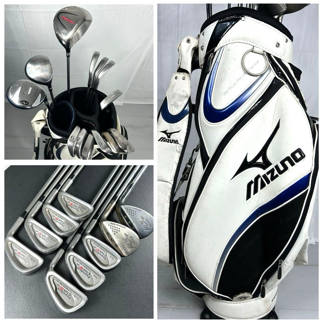 本格派 メンズゴルフクラブ 13本 フルセット ゴルフセット お試し 初心者向け メンズ 練習場直行セット ゴルフ クラブのみ 3本セット 1W 7I PW 右