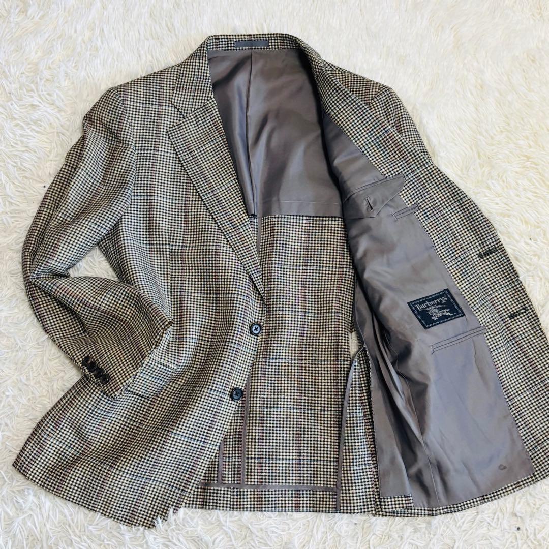 BURBERRY バーバリー テーラードジャケット チェック グレー S - メルカリ