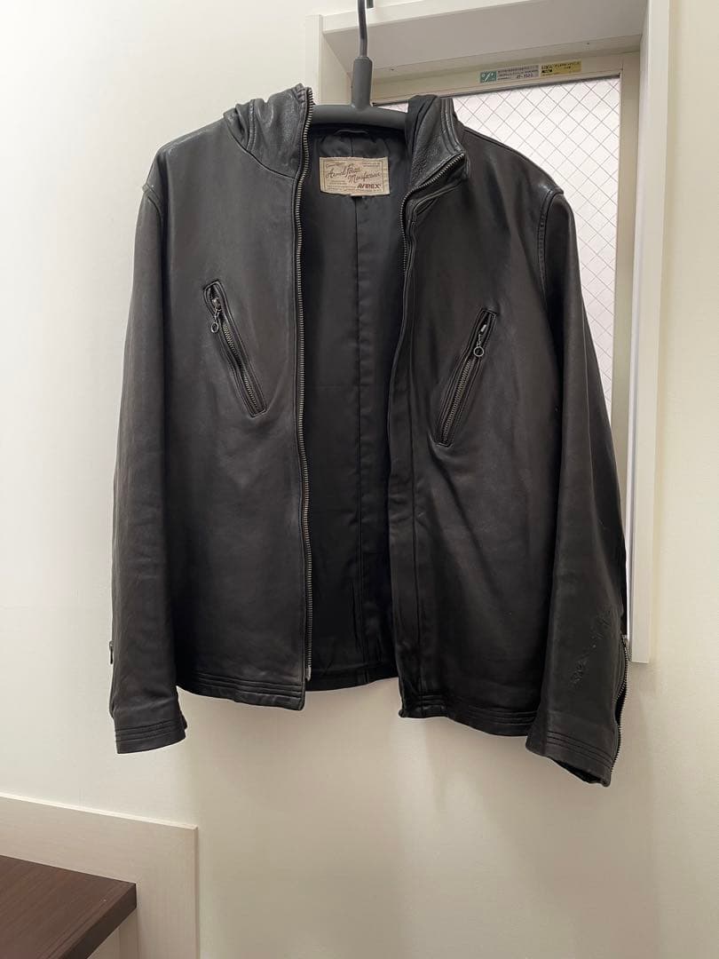 AVIREX フード付きレザージャケット XL AVIREX（アヴィレックス）の「《直営店別注》 COMFORTABLE LEATHER