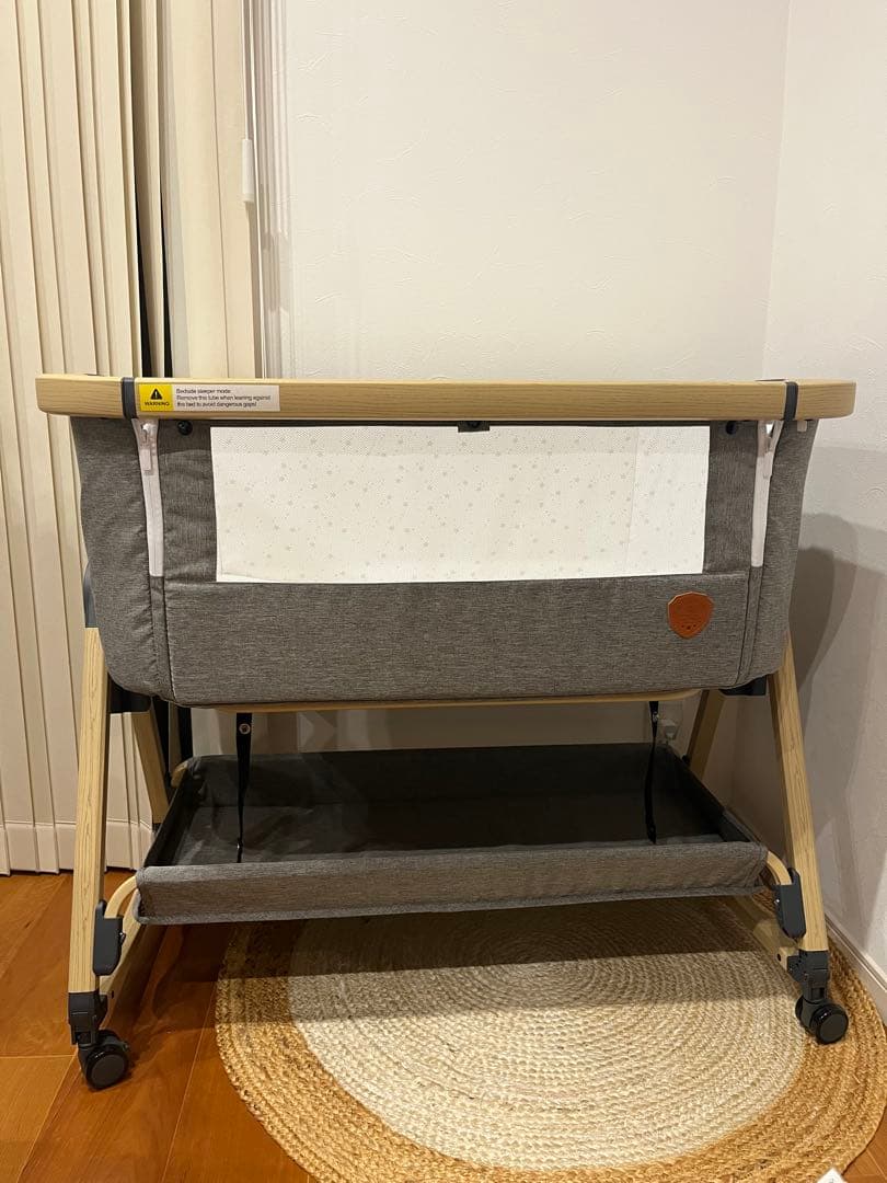 2024年モデルHZDMJ ベビーベッド グレー HZDMJ 2024最新モデル 添い寝 ベビーベッド ミニ 持ち運び 折りたたみ