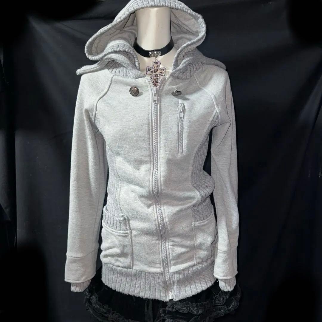 平成ギャルはY2K グランジ お兄系 フード付き パーカー ギミック