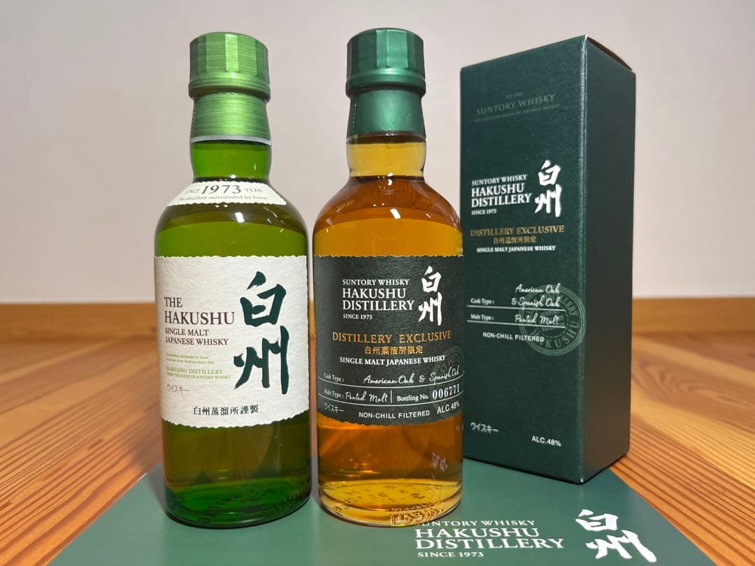 新品】サントリー白州蒸溜所限定ウイスキー&白州NVミニボトル 180ml