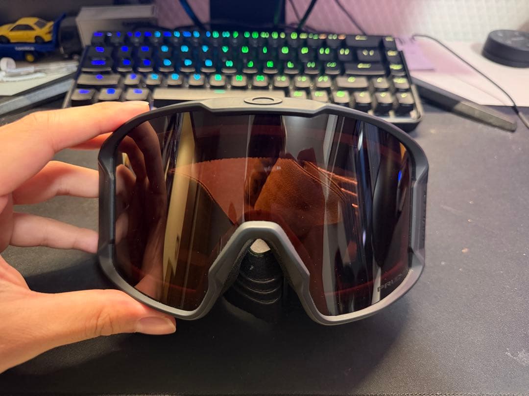 Oakley ゴーグル LINE MINER L prizm Oakley Line Miner L Blue Crackle & Prizm Torch Snowboard Goggles