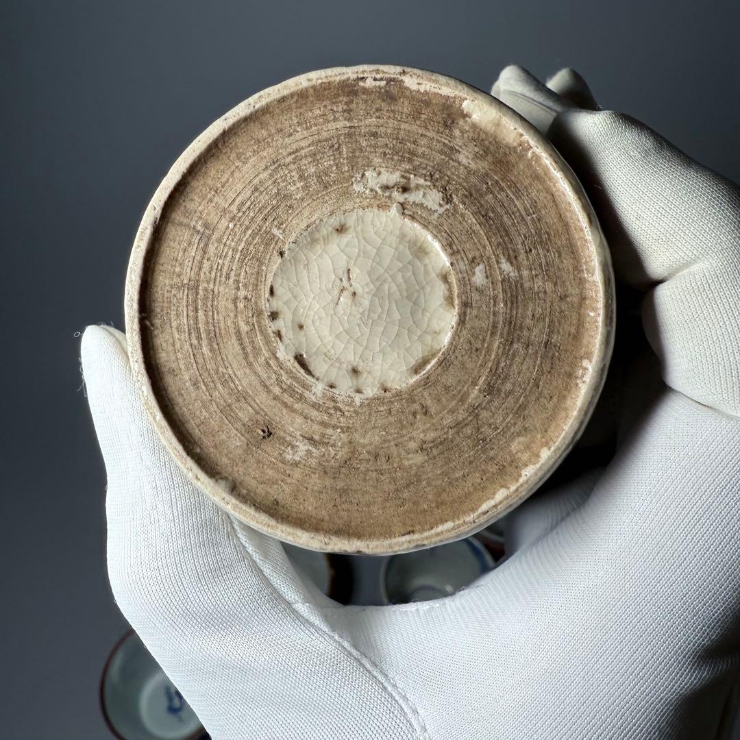 幕末〜昭和初期 そば猪口 まとめて12点 おまけで箸置き6個 染付 色絵