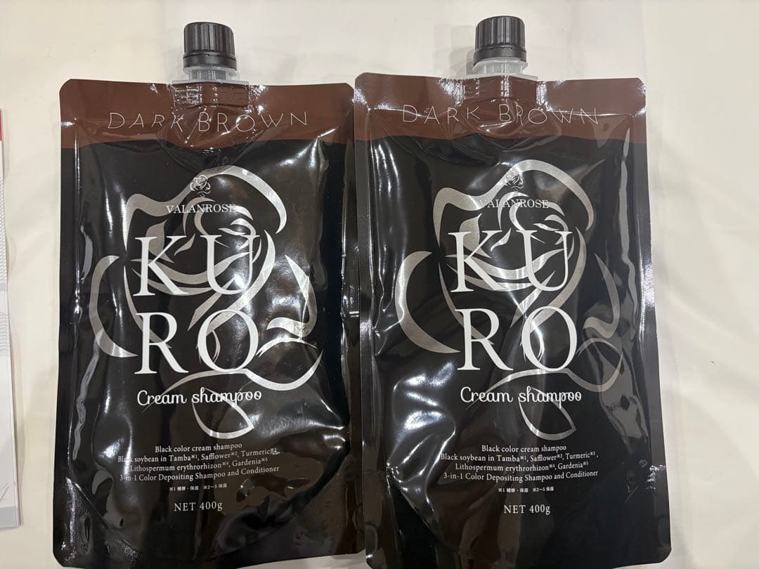 KURO クリームシャンプー ダークブラウン 400g 2個セット - メルカリ