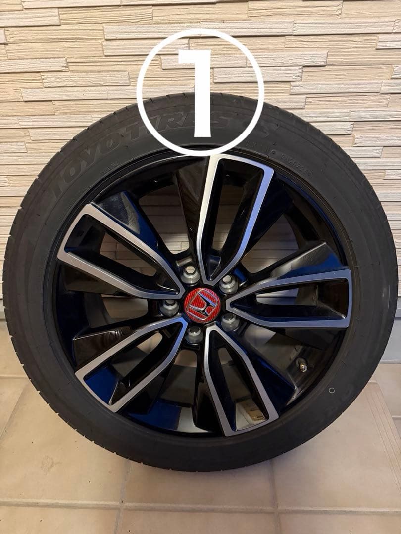 ① ヴェゼル純正ホイール225/55/R18 1シーズン使用18インチ　４本 ホンダ（HONDA） RV ヴェゼル 純正 18インチ 7.5J+55 PCD114.3
