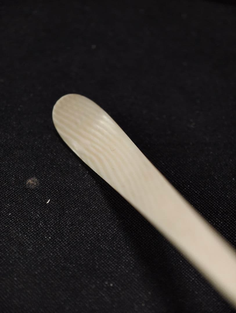 茶道具 高級自然材茶杓 桐箱 縞模様 裏千家 旧家蔵出美品 時代物