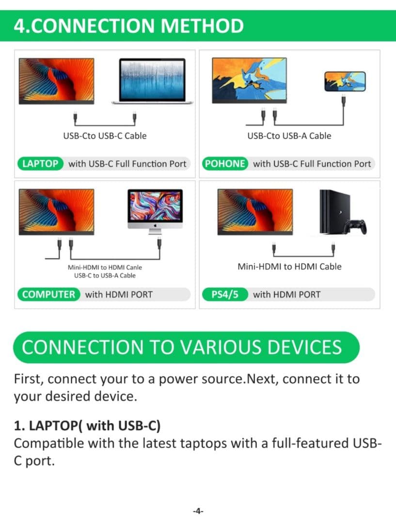 CNBANAN 16インチ 2.5K ポータブルモニター