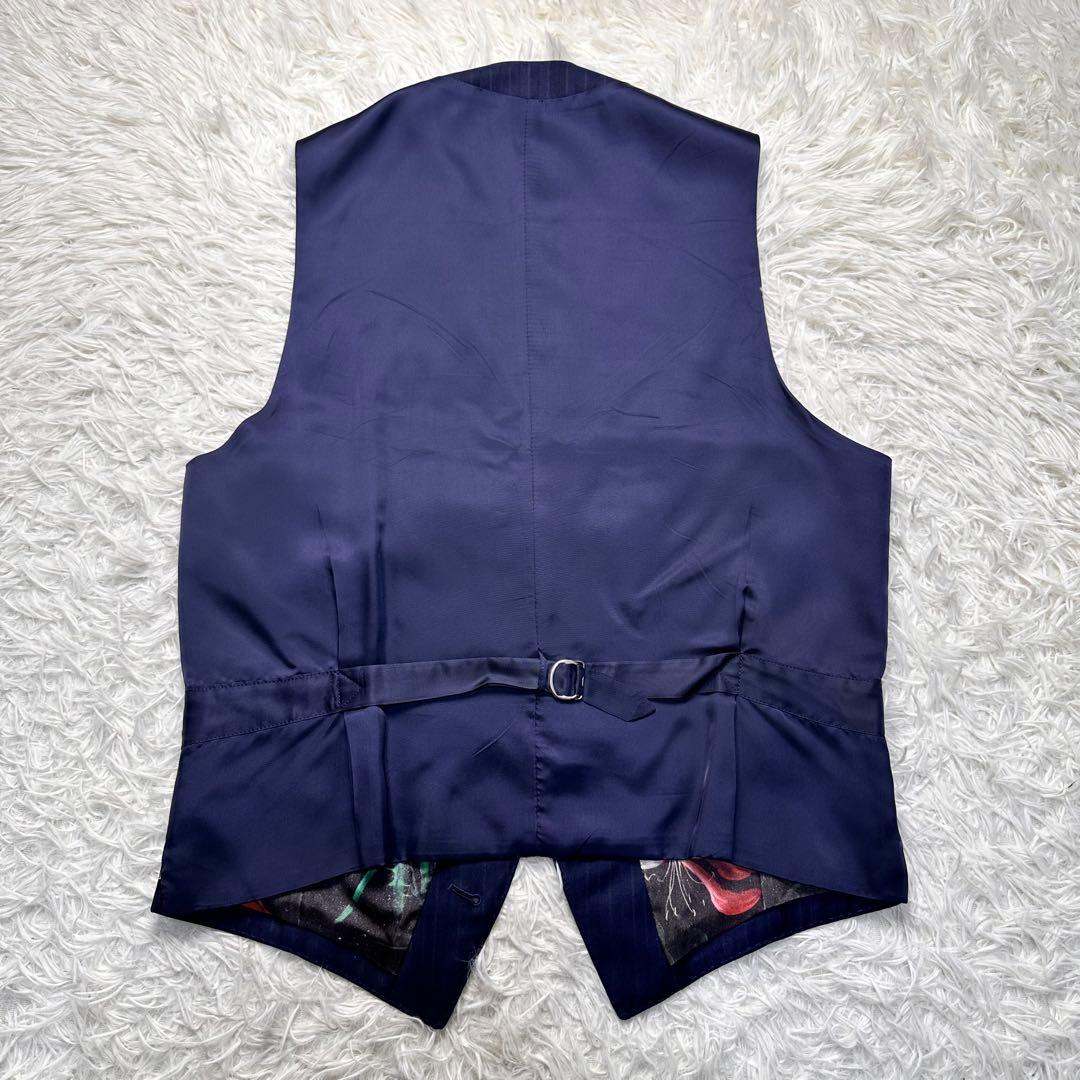 希少 現行 極美品 ポールスミス ドーメル 光沢 花柄 3ピース ネイビー