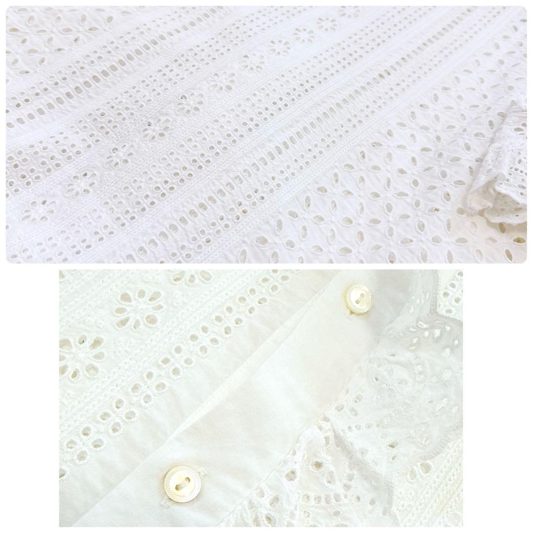 美品] ポロラルフローレン アイレットブラウス レース フリル カット