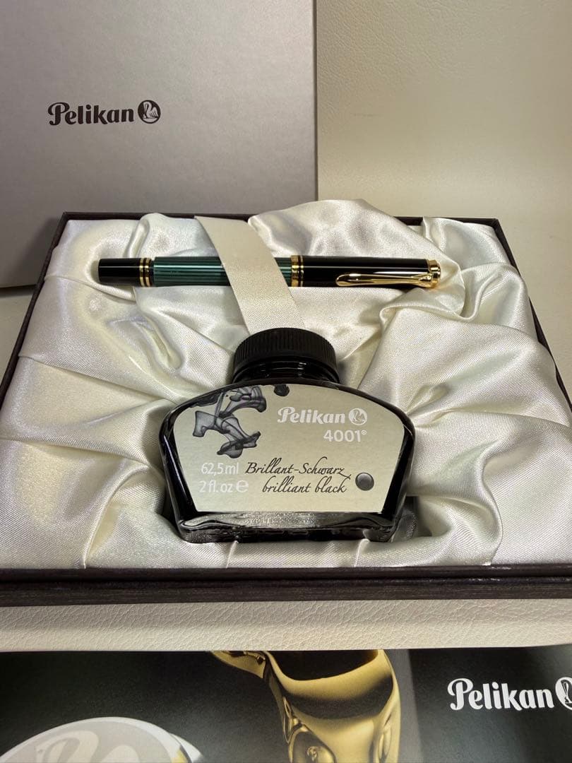 ペリカン万年筆 M400 インク付きギフト ペリカン 万年筆 スーベレーン M400 ストライプ ブルー グリーン