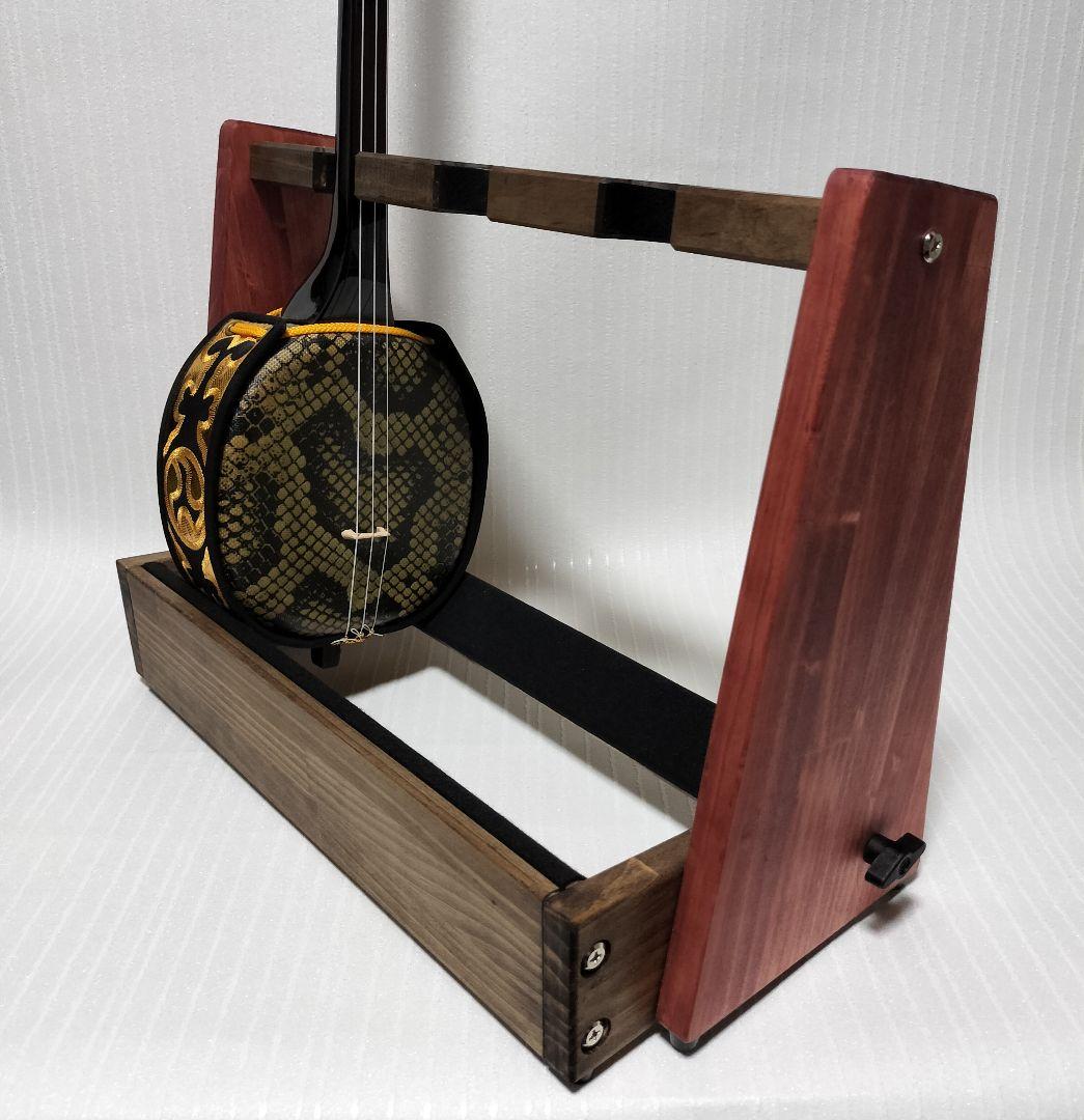 ♪沖縄三線スタンド 3本用 木製 ♪人気♪折りたたみ収納♪ - メルカリ