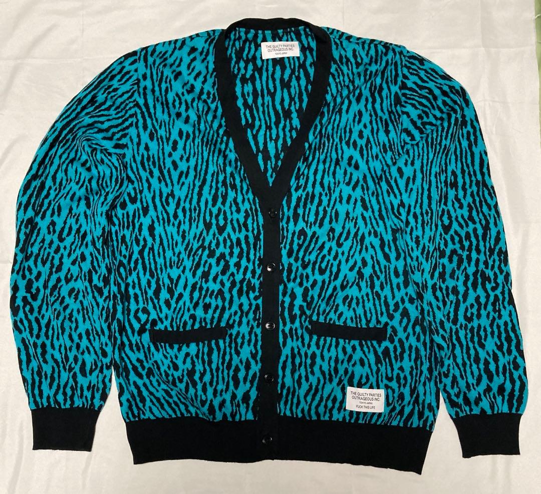 WACKO MARIA レオパード カーディガン Lサイズ 訳あり採寸サイズ確認 キムタク着用☆関送込☆Wacko Maria レオパードカーディガン (WACKO