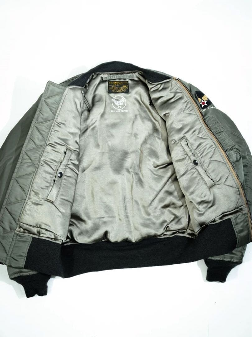 REAL SIMONS MA-1ジャケット オリーブグリーン Mサイズ - メルカリ