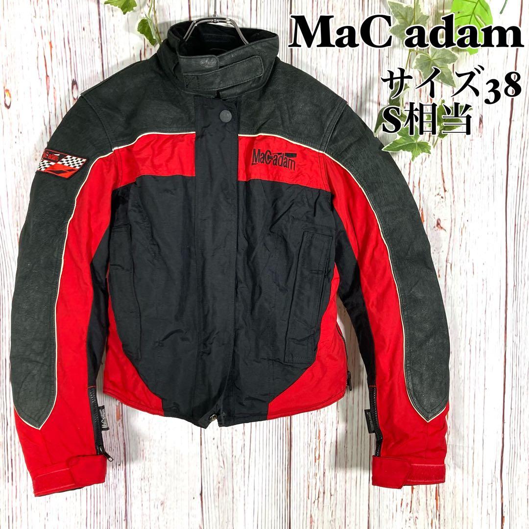 人気】Macadam バイクジャケットウェア ビッグロゴプロテクター レザー