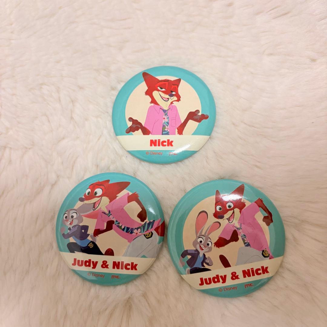 ズートピア2 缶バッジ 3点セット ニック ジュディ - メルカリ