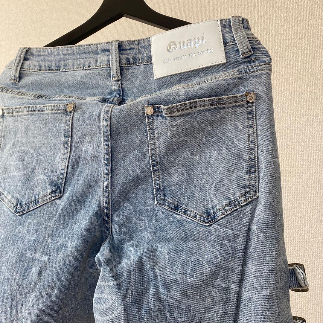 激レア新品30 GUAPI スキニー スーパースタックデニム パンツ