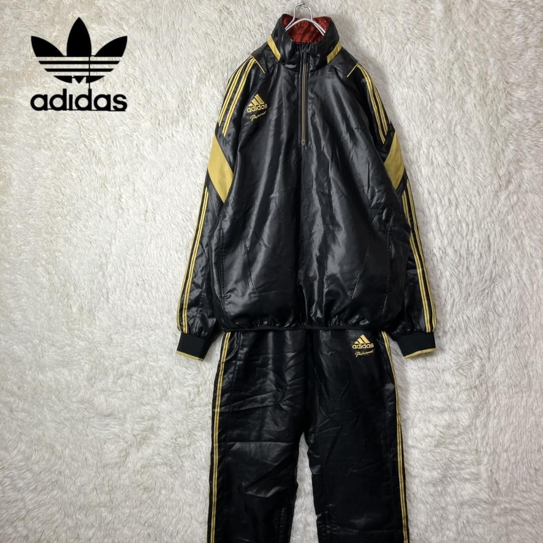 美品 アディダス セットアップジャージ 上下 ジャケット パンツ 3本ライン L adidas（アディダス） ジャージ レディース 上下 セットアップ
